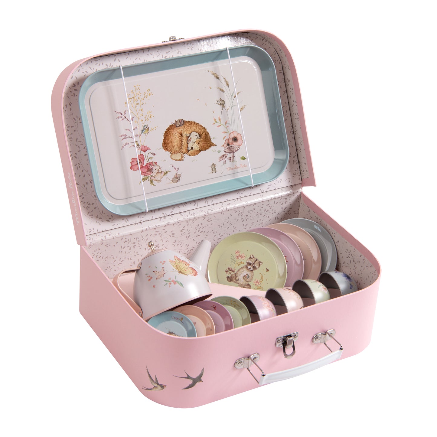 Les Rosalies Tin Tea Set by Moulin Roty