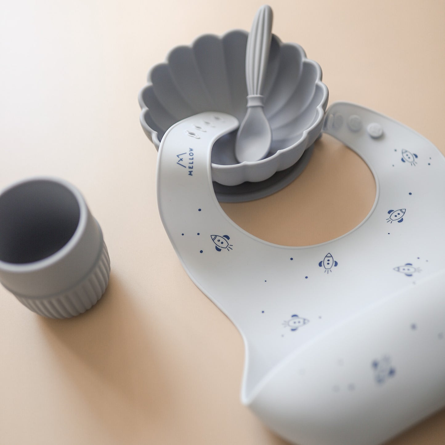 Silicone Bib - Rockets / Steam