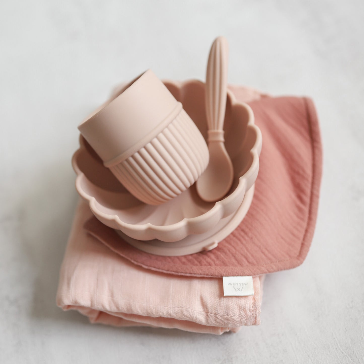 Kiku Silicone Dinnerware Set - Rosewater