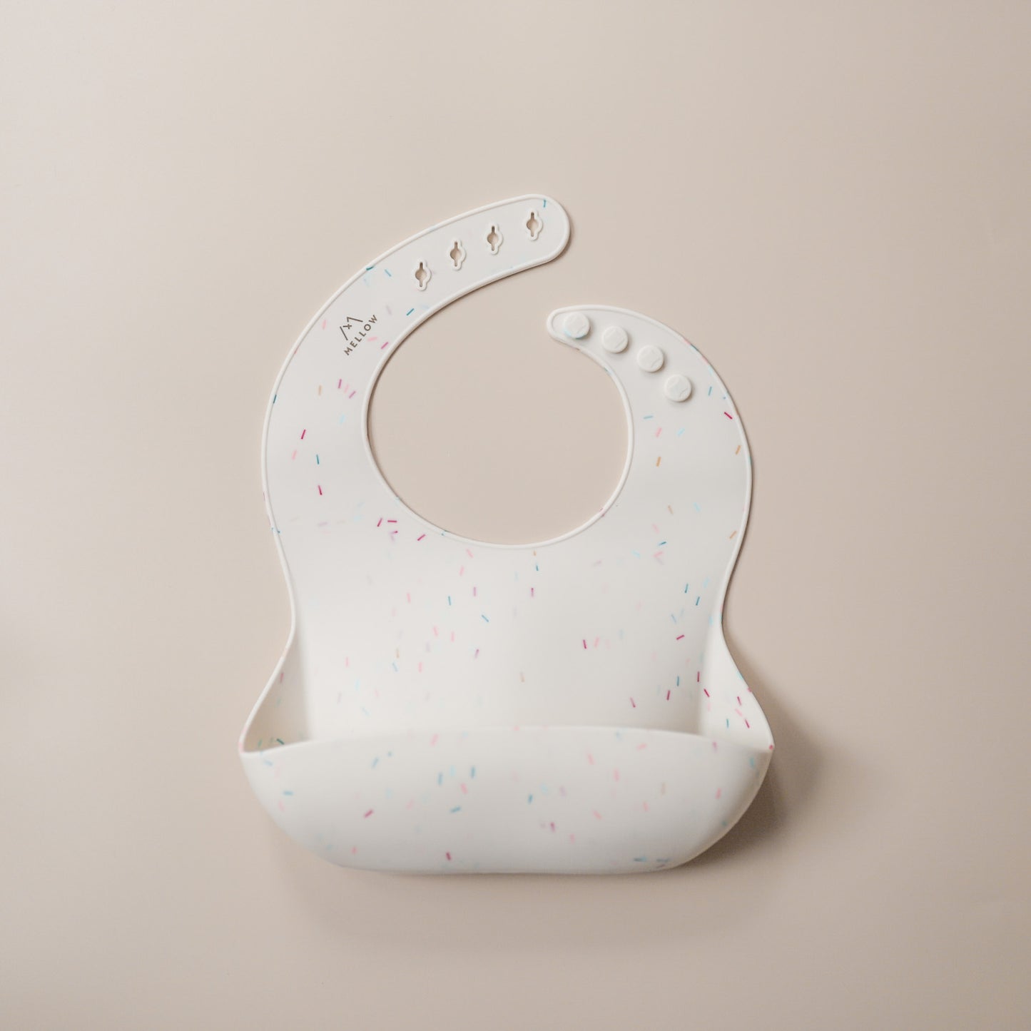 Silicone Bib - Rainbow Sprinkles / Whimsical Vanilla
